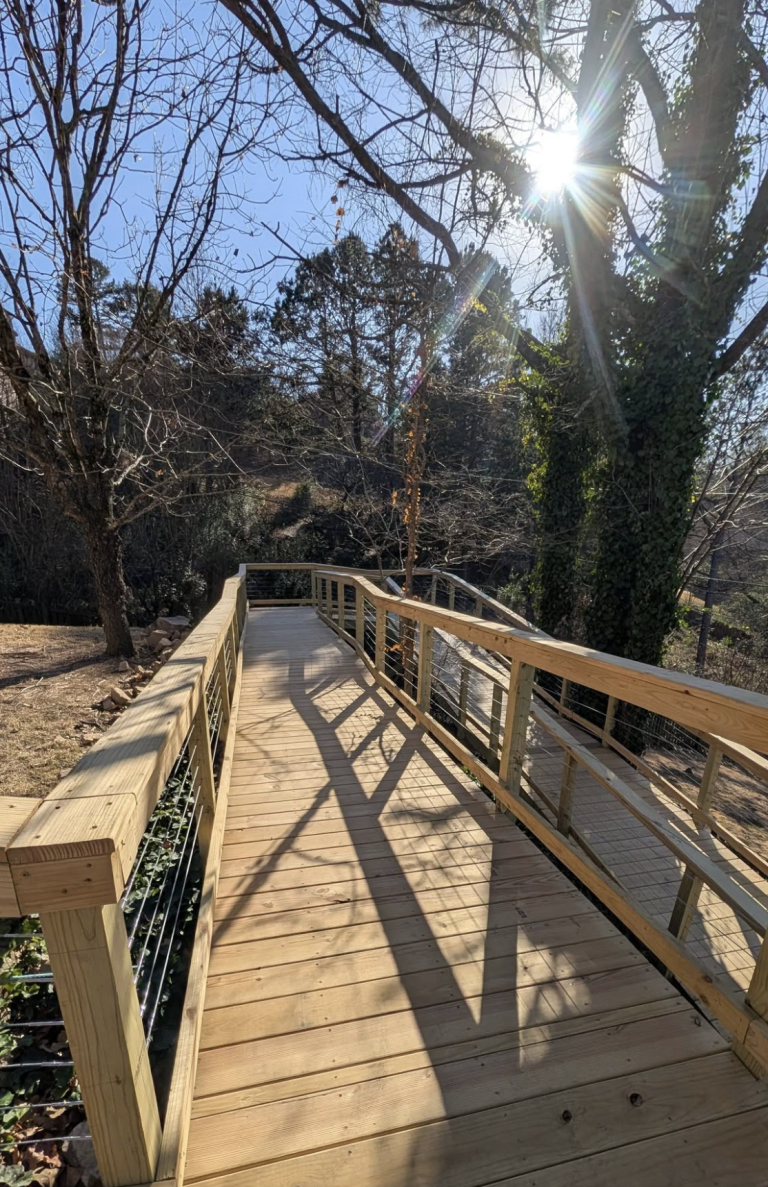 ADA Handicap wheelchair ramp by Aarons handyman services llc hot springs AR
