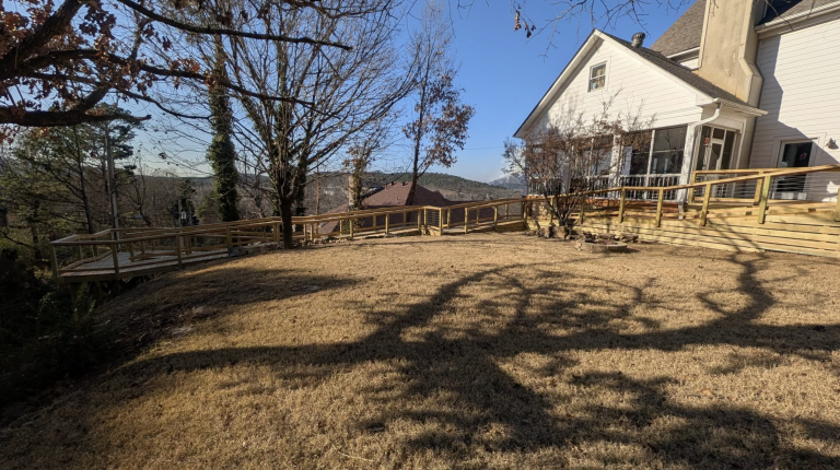 Wheelchair ramp and deck